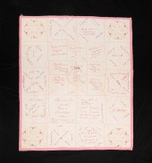 OHIO ALBUM QUILT. Label states