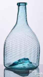 OHIO BLOWN PATTERN MOLDED AQUA