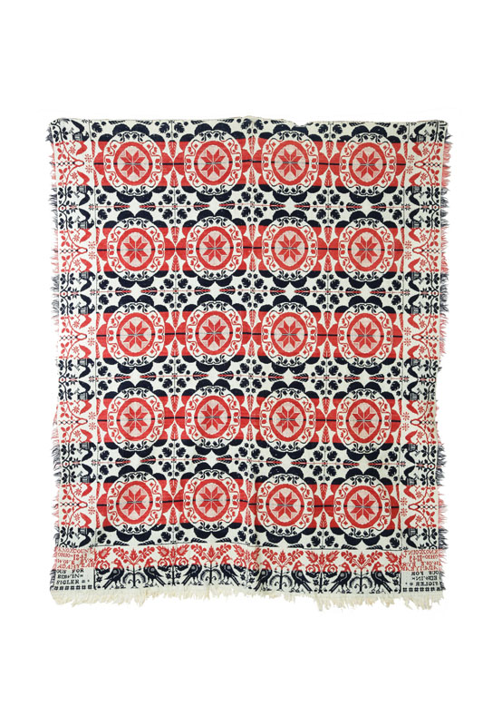 OHIO JACQUARD COVERLET.  Adam