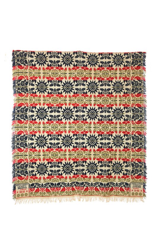 OHIO JACQUARD COVERLET.  Benjamin