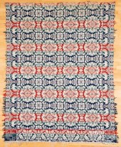 OHIO JACQUARD COVERLET, DATED