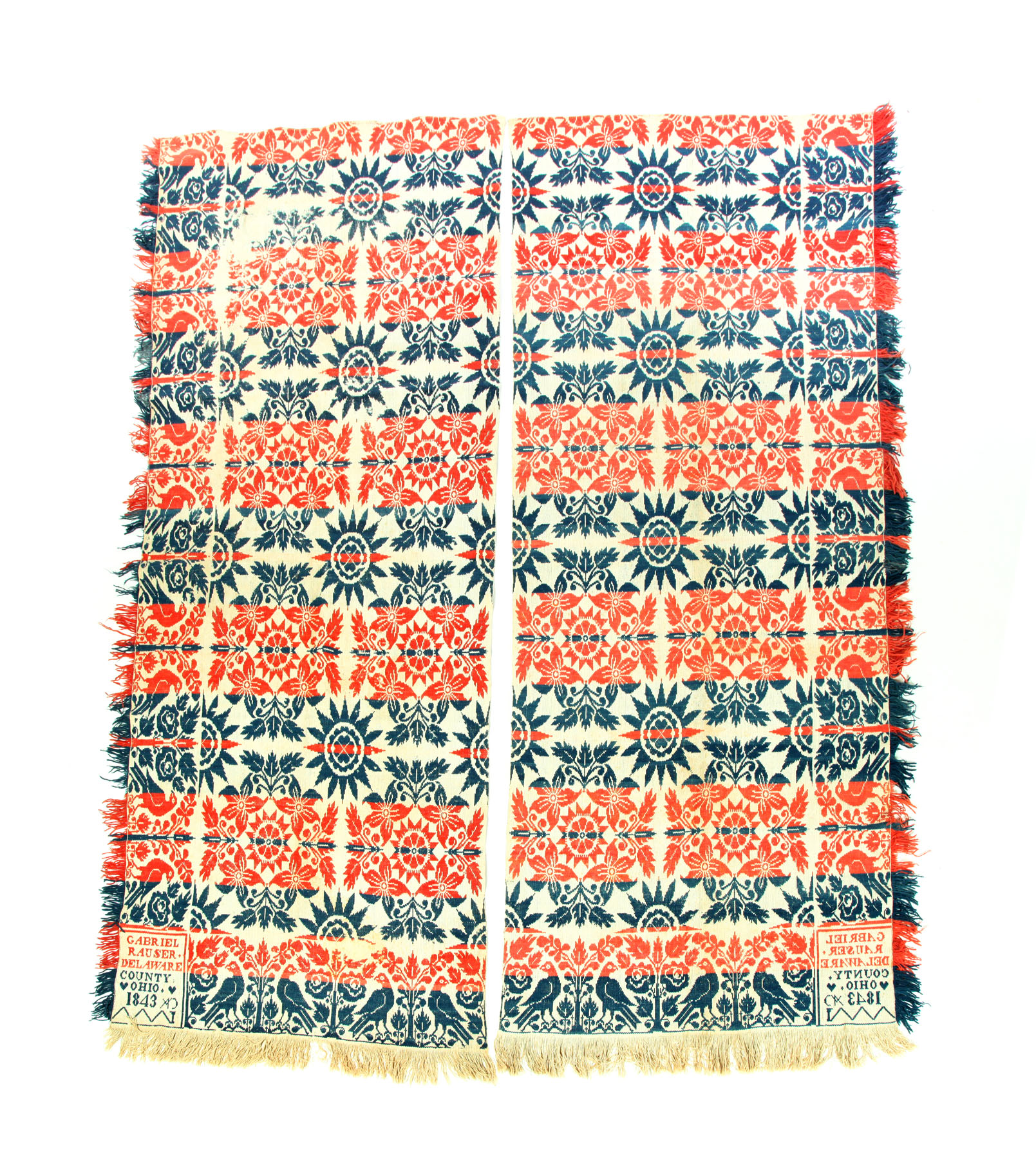 OHIO JACQUARD COVERLET. 