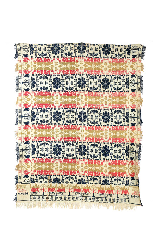 OHIO JACQUARD COVERLET.  Henry