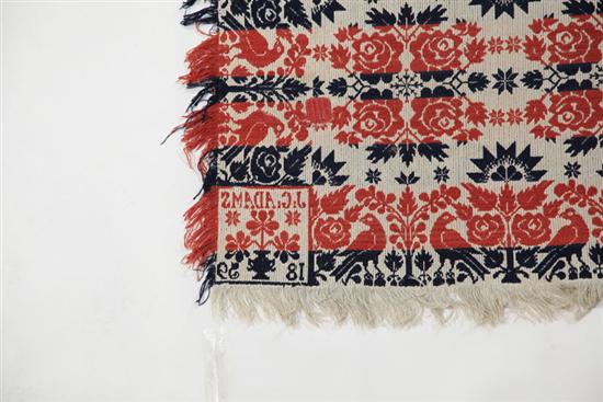 OHIO JACQUARD COVERLET.  Jacob G.