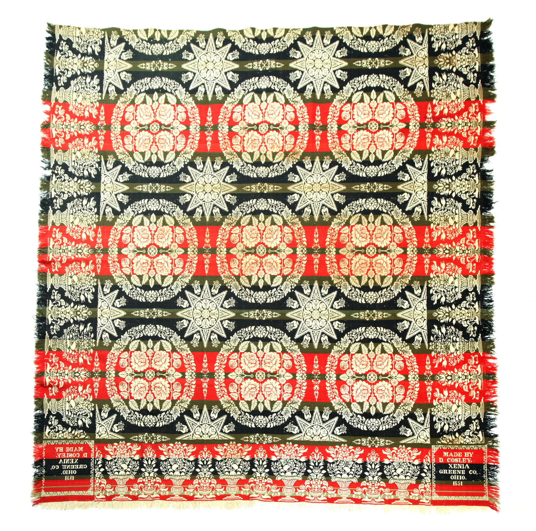 OHIO JACQUARD COVERLET.  Xenia 