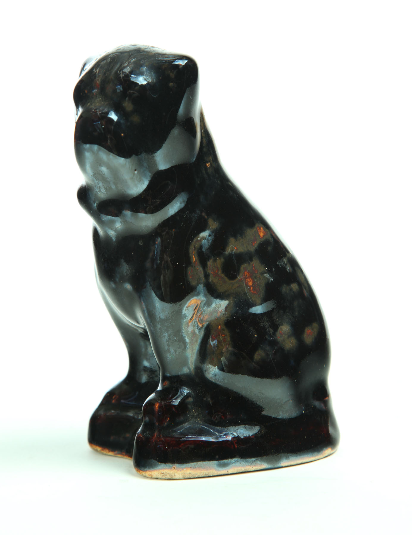 OHIO POTTERY DOG BANK. 