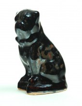 OHIO POTTERY DOG BANK.  Attrib