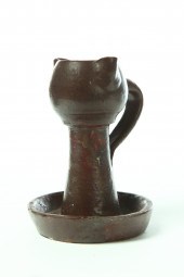 OHIO POTTERY GREASE LAMP.  Att