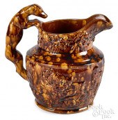 OHIO ROCKINGHAM GLAZE HOUND HA