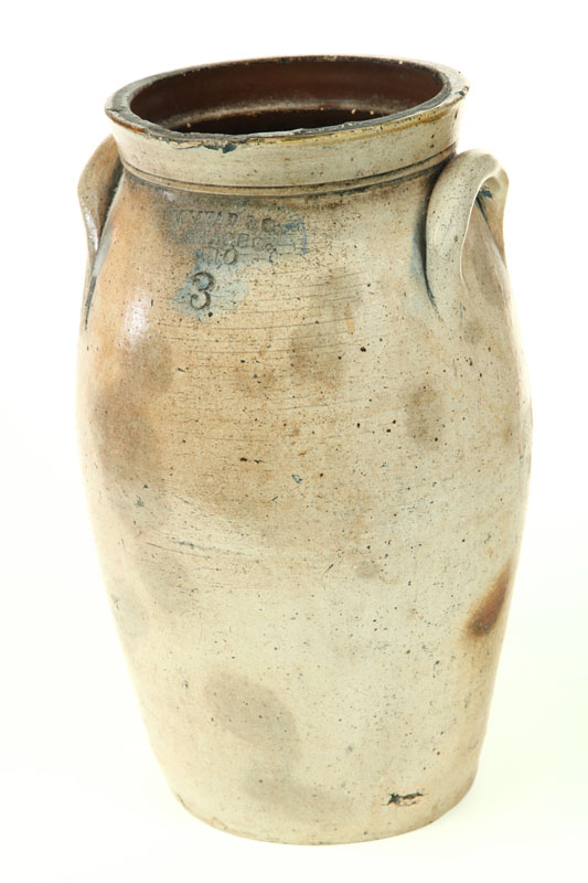 OHIO STONEWARE CHURN.  I.M. Mead 