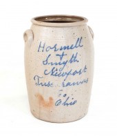 OHIO STONEWARE CHURN. Third qu