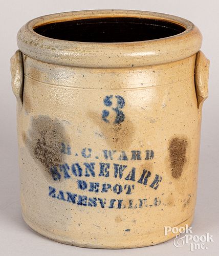 OHIO STONEWARE CROCK, 19TH C.Ohio