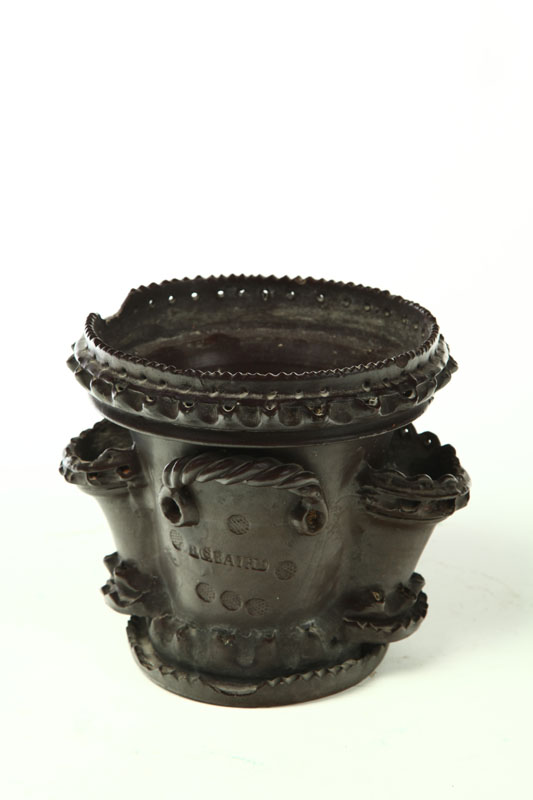 OHIO STONEWARE FLOWER POT.  R.S.