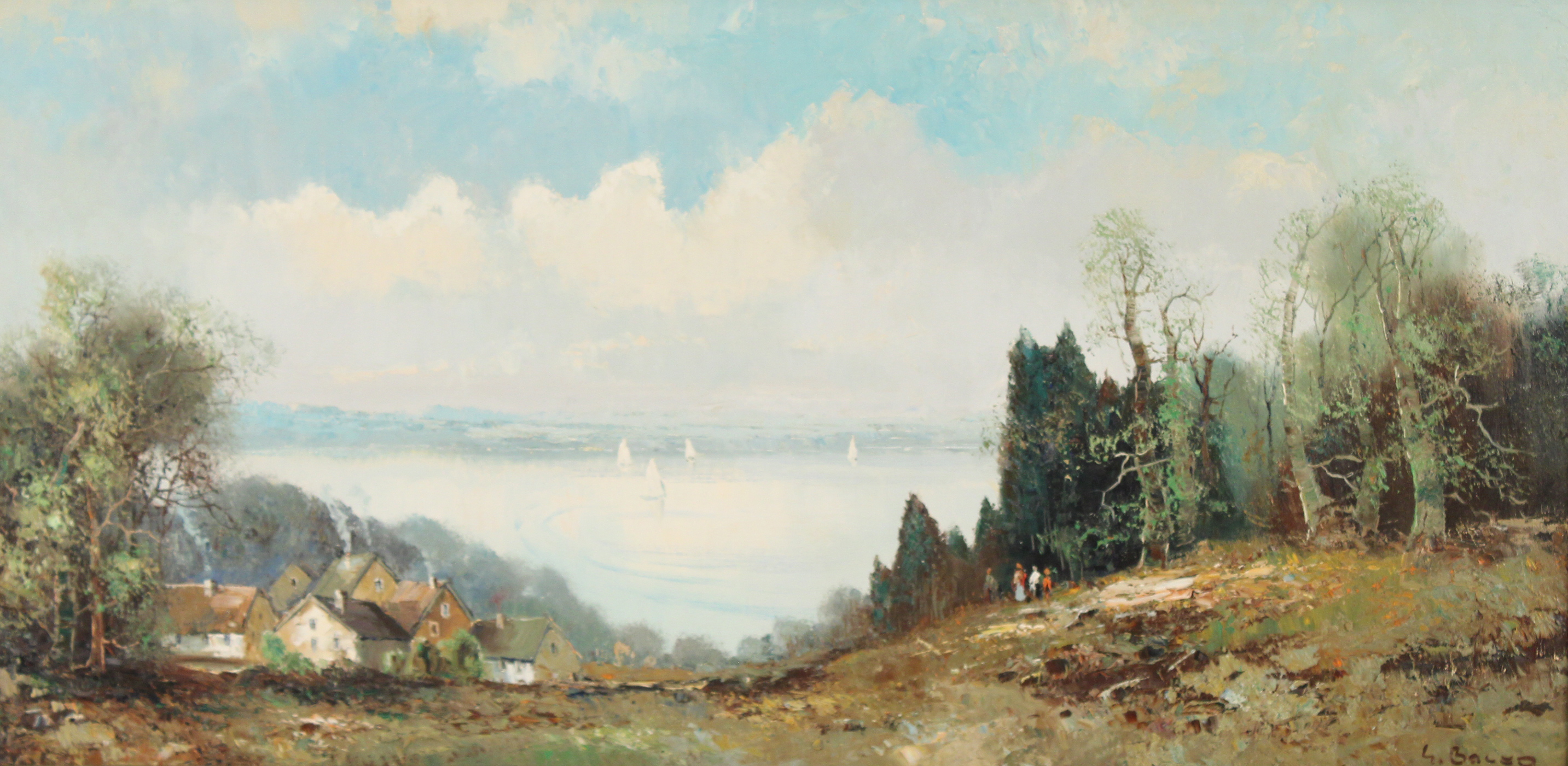 OIL LANDSCAPE PAINTING Oil on