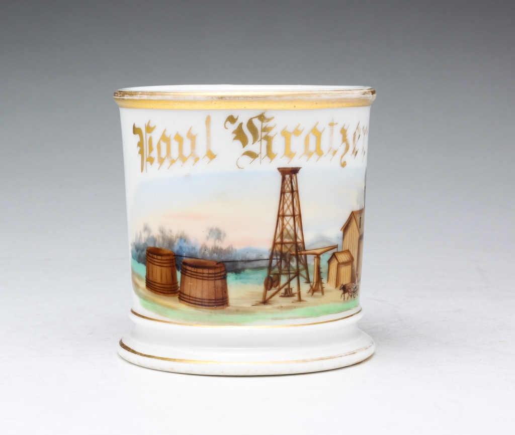 OIL MAN'S OCCUPATIONAL SHAVING MUG.