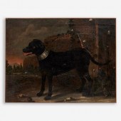 OIL OF A HUNTING DOG, CIRCA 16
