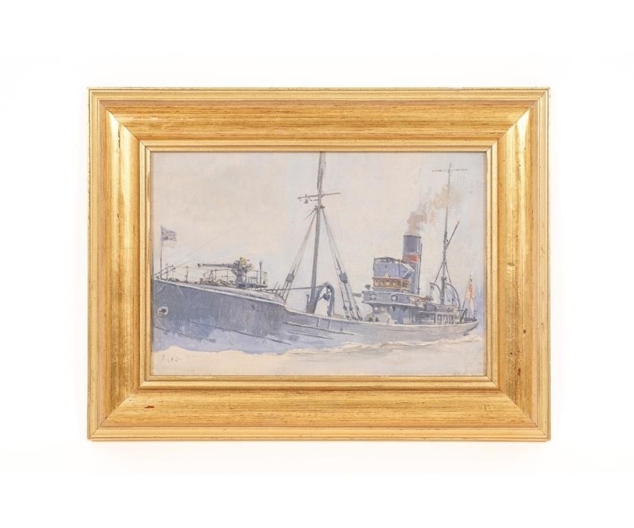 Oil on artist board of a British