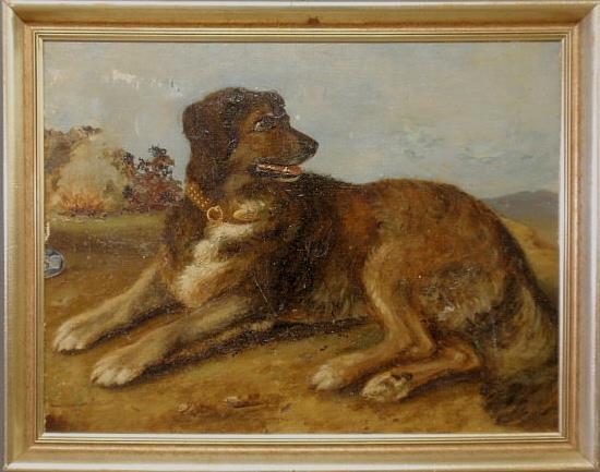 Oil on artist board painting of a