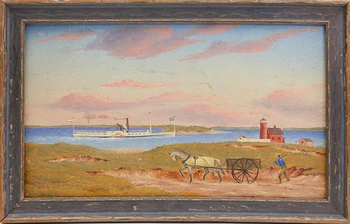 OIL ON ARTIST BOARD "STEAMBOAT