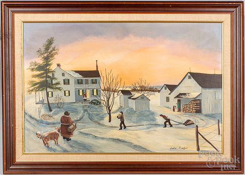 OIL ON ARTIST BOARD WINTER