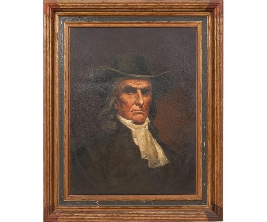 Oil on Beaver Board portrait of a