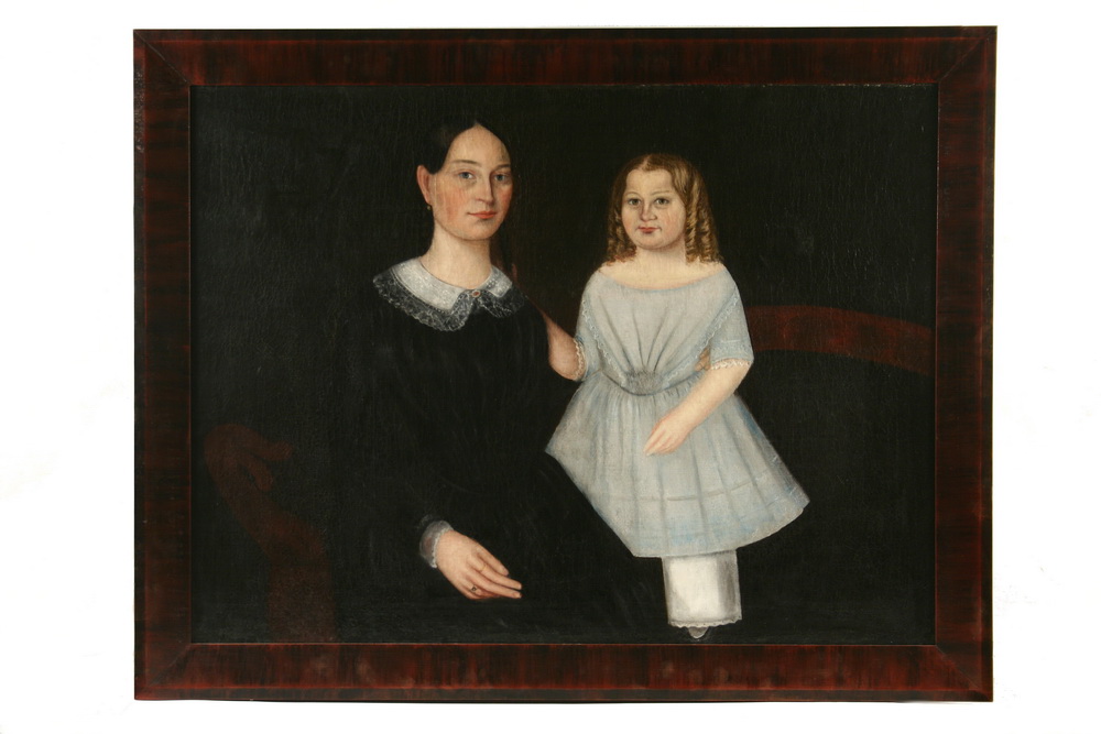 OIL ON BED TICKING - Double