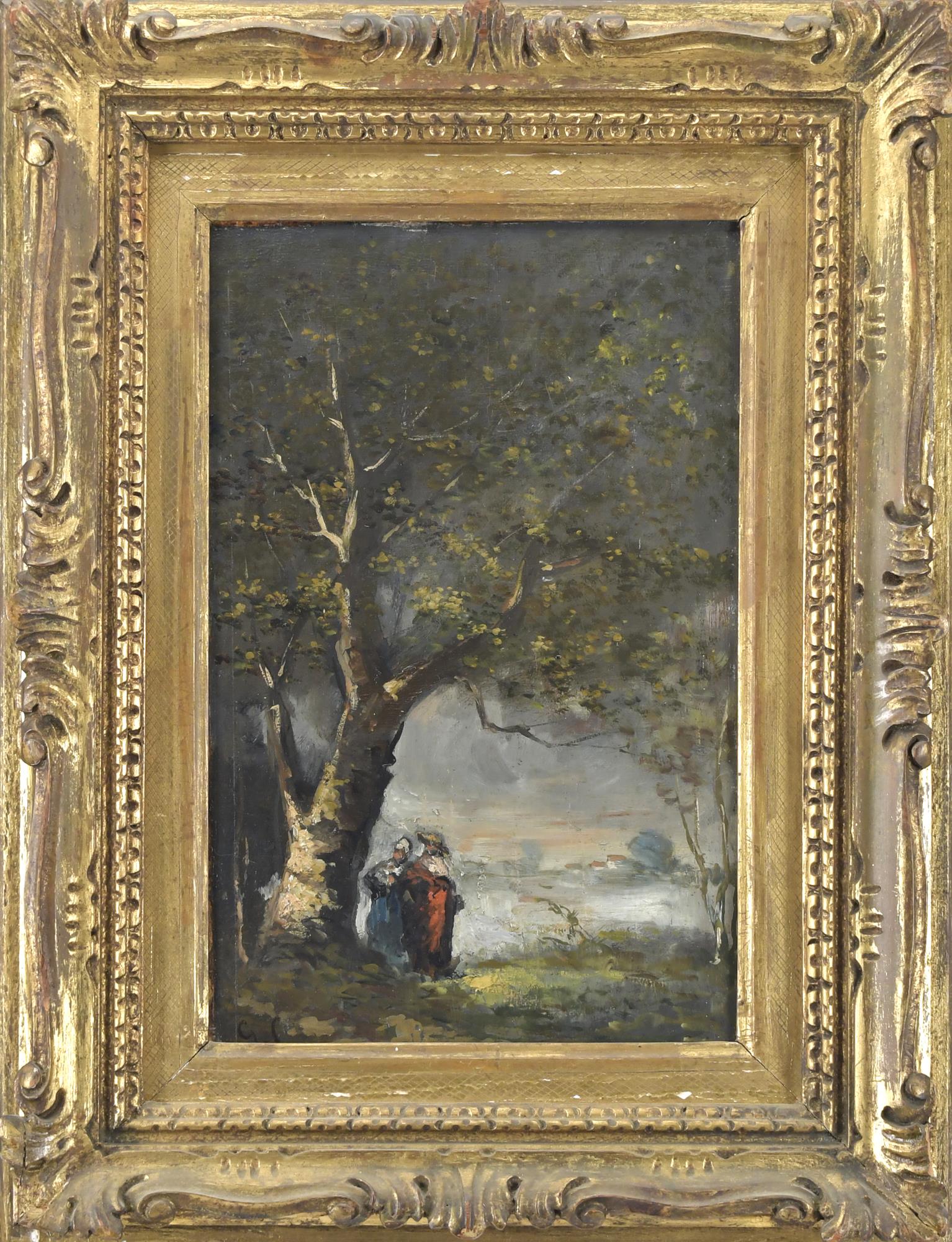OIL ON BOARD ATTRIB. GUSTAVE