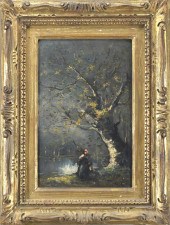 OIL ON BOARD ATTRIB. GUSTAVE C