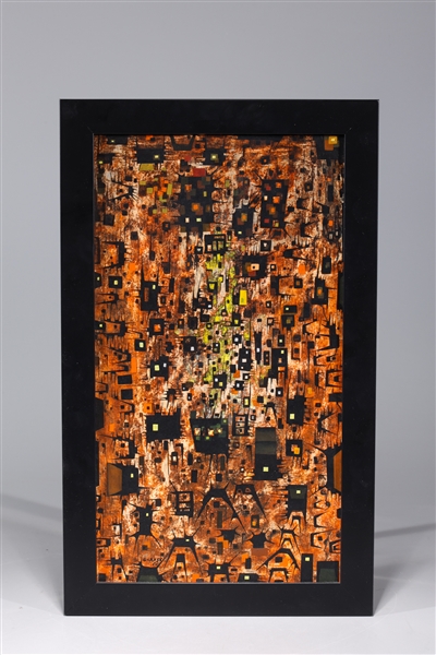 Oil on board by Gunther Gerzso,