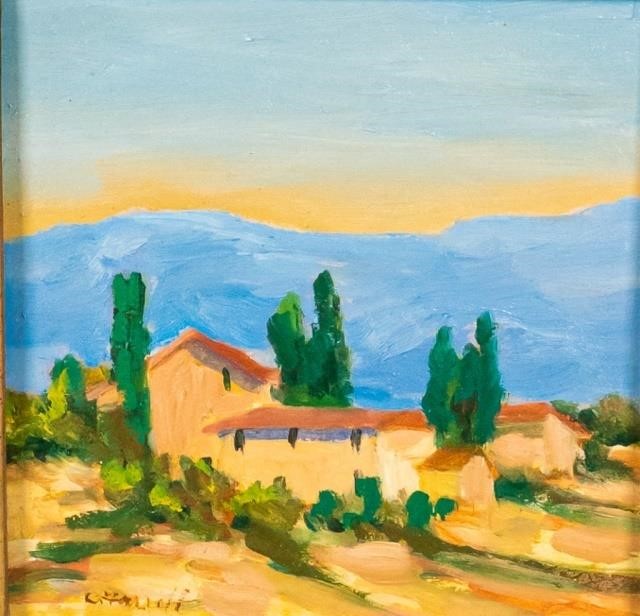 OIL ON BOARD CLAIRE K FARRELL