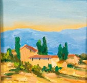 OIL ON BOARD CLAIRE K FARRELL