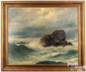 OIL ON BOARD COASTAL SCENE, EA