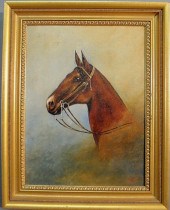 Oil on board equine portrait s