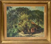 OIL ON BOARD, F. TOUSSAINTFern