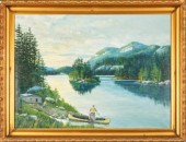 OIL ON BOARD, FISHING & PORTRA