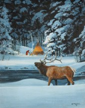 Oil on board Gerry Metz (Ameri