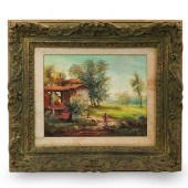 OIL ON BOARD IMPRESSIONIST LAN