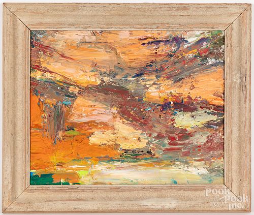 OIL ON BOARD IMPRESSIONIST SCENEOil