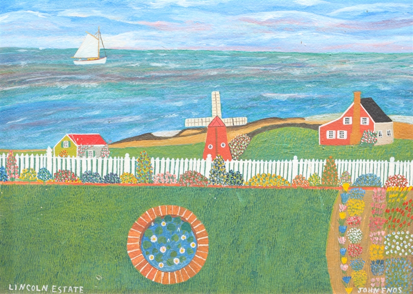 Oil on board, John Enos