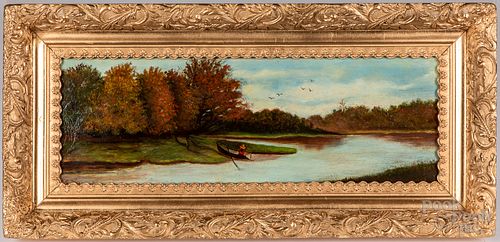 OIL ON BOARD LAKESIDE