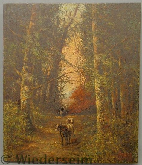 Oil on board landscape painting