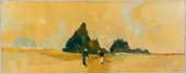 OIL ON BOARD LANDSCAPE, SIGNED