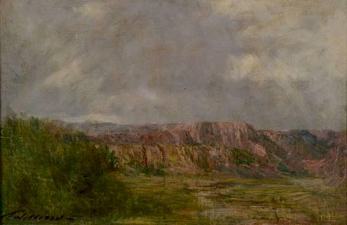 OIL ON BOARD LANDSCAPE,