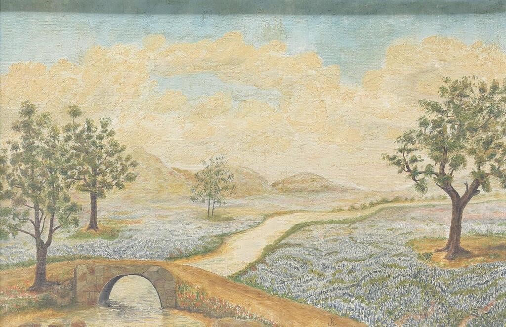 OIL ON BOARD LANDSCAPEOil on board,