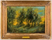OIL ON BOARD LANDSCAPEOil on b
