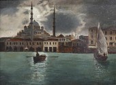 OIL ON BOARD MOONLIGHT LAGOONO