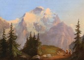 OIL ON BOARD MOUNTAIN LANDSCAP