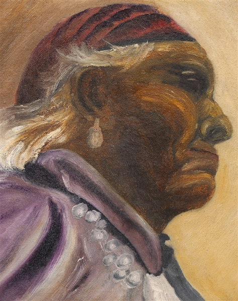 Oil on board Navajo Indian