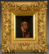 OIL ON BOARD OF GENTLEMAN W/ P