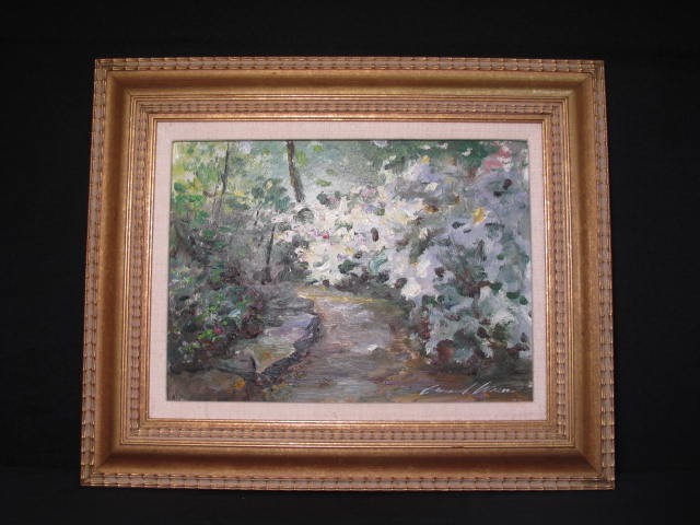 Oil on board painting by Leonard